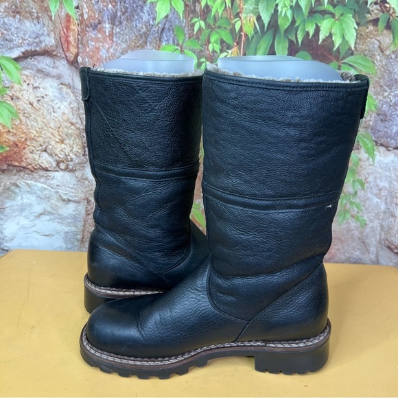 BLONDO Black Leather Shearling Lined Boots, 9.5B - Picture 10 of 13
